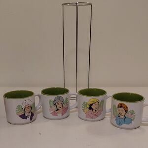 Golden Girls White and Green Mug Set